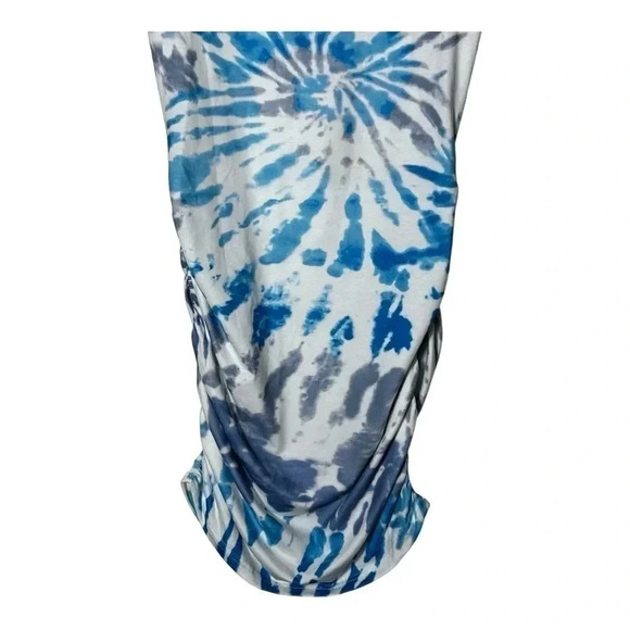 1811. BLOOMING JELLY RUCHED ON EACH SIDE TSHIRT DRESS SIZE SMALL MIDI LENGTH - Picture 9 of 9